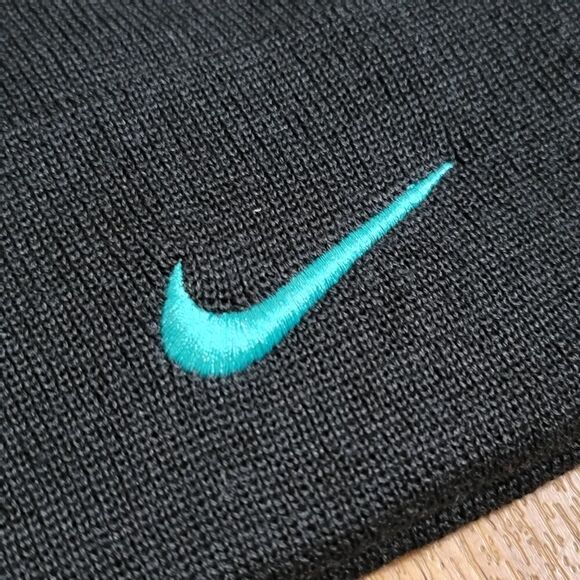 Nike F.C. Barcelona Black Blue Beanie Hat Cable Knit Dri-Fit Unisex New Barca - Picture 3 of 6